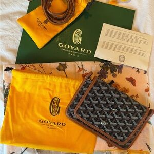 Brand New Goyard 2025 Plumet Crossbody Bag in Black and Brown